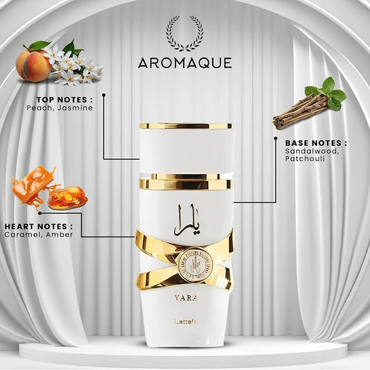 Yara Moi - Floral, Fruity, Gourmand - Eau de Parfum Long-Lasting Fragrance for Women, 3.40 Ounce / 100 ml