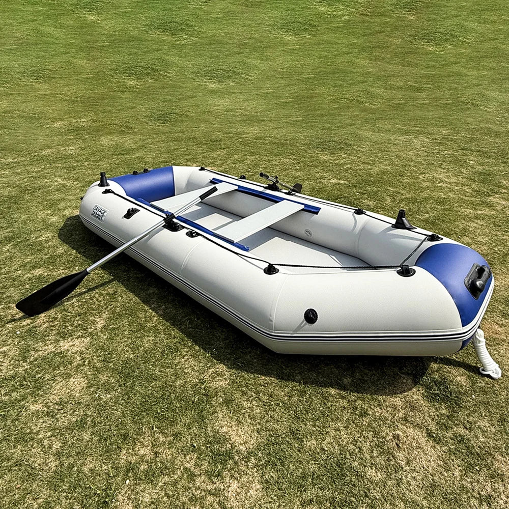 4-Person 300cm PVC Rowing Kayak Inflatable Fishing Boat with Free Accessories for Canoe Rescue Boot