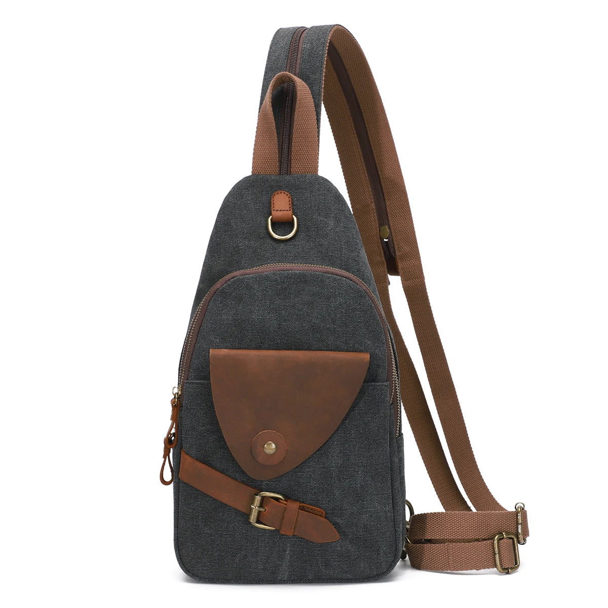 KL928 Canvas Sling Bag Crossbody Backpack Shoulder Casual Rucksack for Men Women