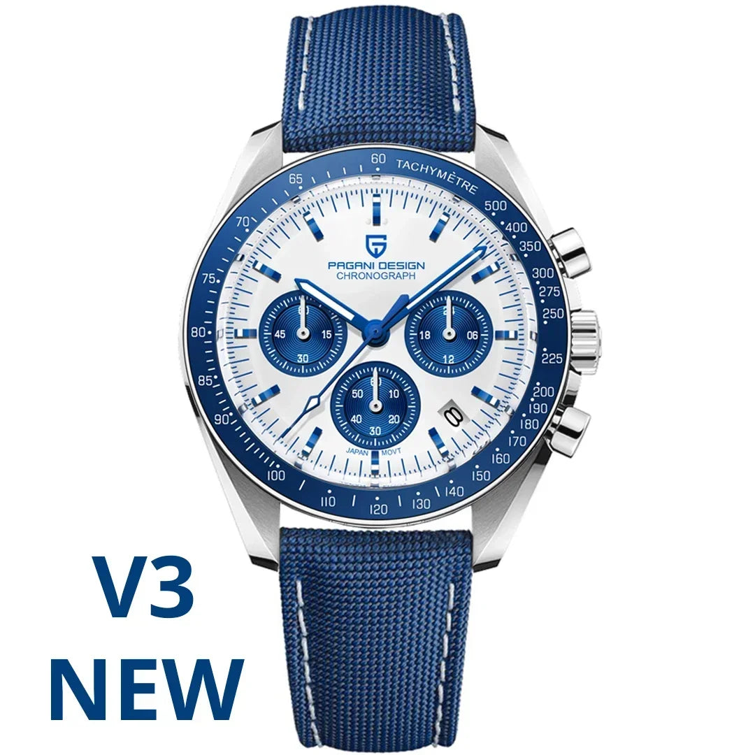 PAGANI DESIGN 2025 New Men's Watches Top Luxury Quartz Watch For Men Auto Date Speed Chronograph AR Sapphire Mirror Wrist watch