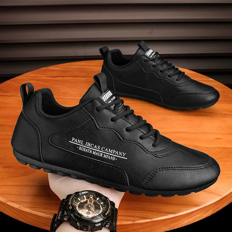 2025 New High Quality Round Foot Flatform Mens Runners Man Black Sneakers Running Shoes Sports Soft Sole Wear-resistant Sneakers