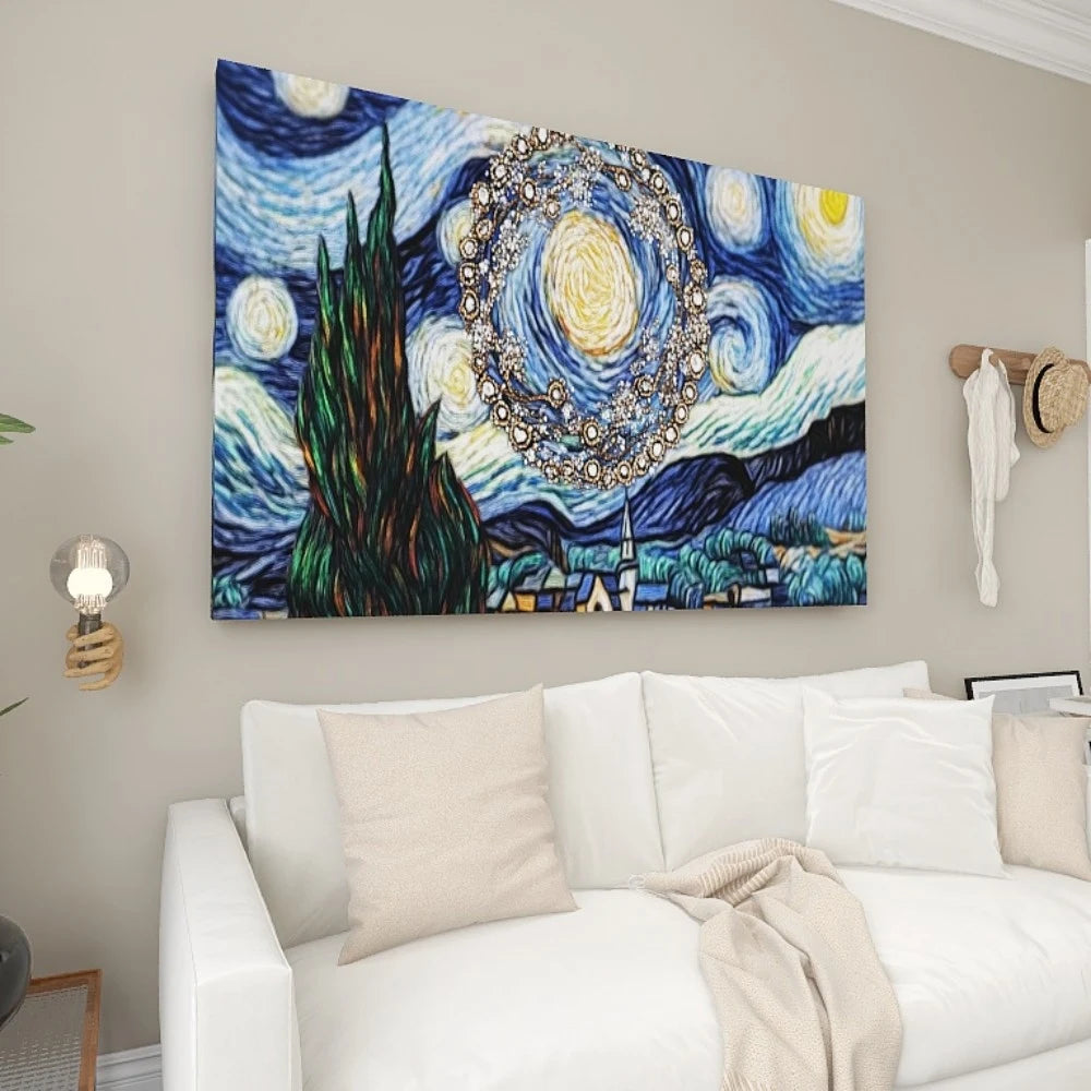 1.5-Inch Thick Pine Solid Wood Frame, Canvas Wall Art, Birthday Gift Art Wall Painting, Bedroom, Office, Living Room