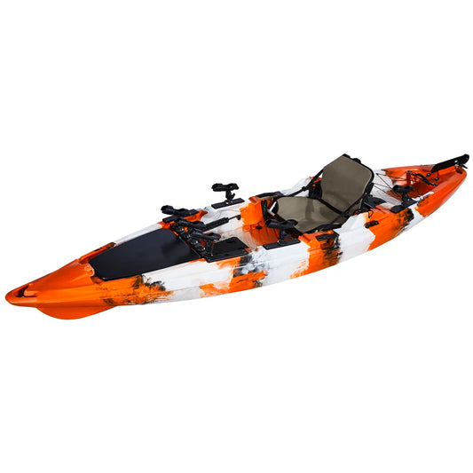 LSF 4.12m Single Paddler Fishing Kayak de Pesca 13ft LLDPE Plastic Sea Kayak for Surfing & River Usage