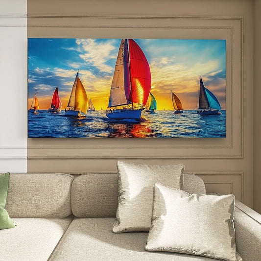 1.5-Inch Thick Pine Solid Wood Frame, Canvas Wall Art, Birthday Gift Art Wall Painting, Bedroom, Office, Living Room