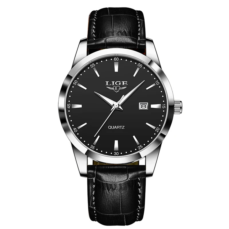 LIGE Women Watch Fashion Leather Military Sport Waterproof Watches For Women Top Brand Luxury Women's Bracelet Watch Reloj Mujer