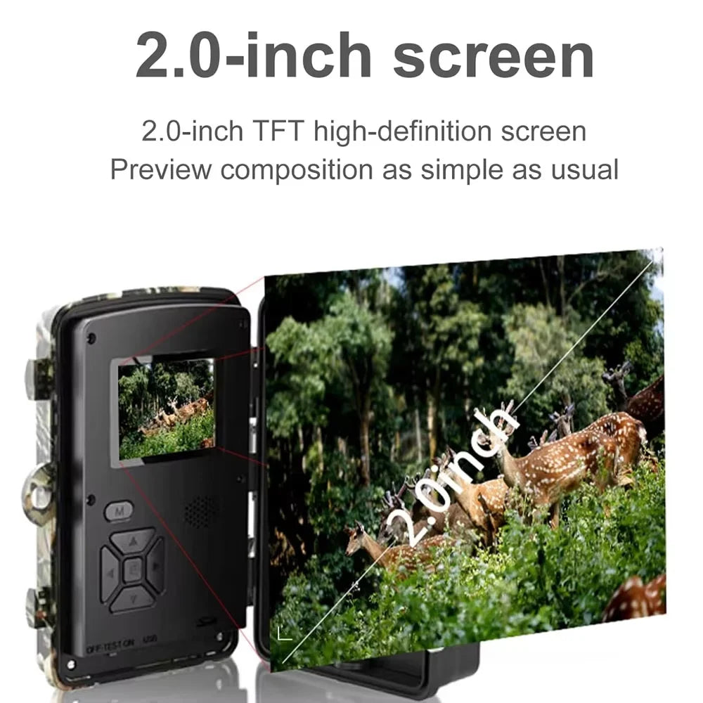 Hunting Trail Camera16MP 1080P 940nm Infrared Motion Activated Trigger Cam Night Vision Outdoor Wildlife Scouting Photo Traps