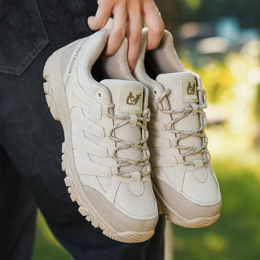 Men‘s Hiking Shoes Breathable Outdoor Trainers Lace-up Trekking Sneakers Hunting Tactical Boots Walking Sports Shoes Wading Shoe