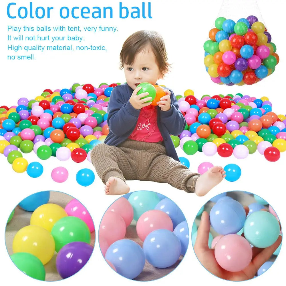 100Pcs Outdoor Sport Ball Colorful Soft Water Pool Ocean Wave Ball Baby Children Funny Toys Eco-Friendly Stress Air Balloons