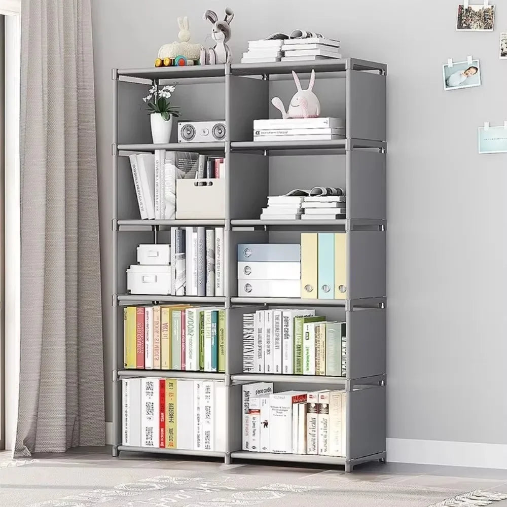 Simple Bookshelf Multi-Layer Bookcase Square Storage Shelf Easy Assembly Bookcase Living Room And Study Bedroom Storage Shelf ﻿