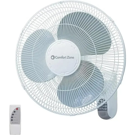 Wall Mount Fan Remote Control Oscillating Timer Quiet 16" 3-Speed Bedroom Gym Home