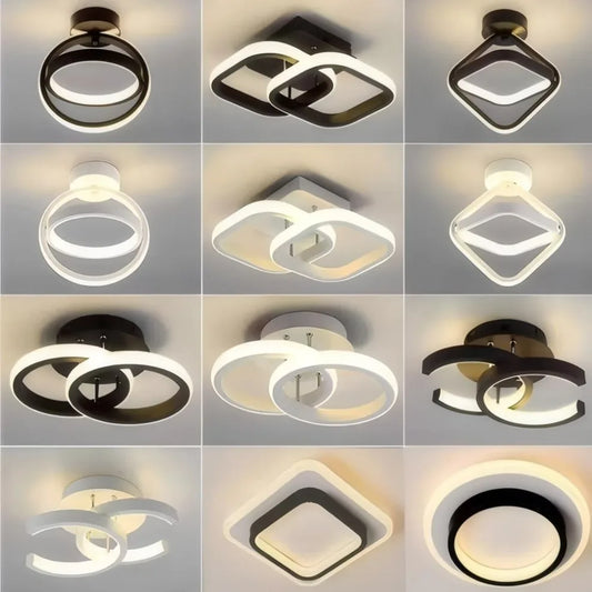 Modern LED Aisle Ceiling Lights Nodic Home Lighting Led Surface Mounted for Bedroom Living Room Corridor Light 3-color lighting