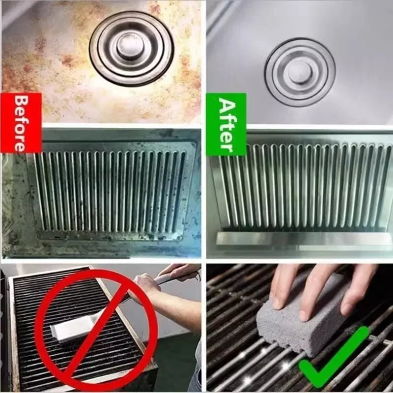 1-10PCS Barbecue Grill Cleaning Brick Grill Foam Glass Cleaning Stone Pumice Stone Brick Grill Outdoor Kitchen Grill Tools