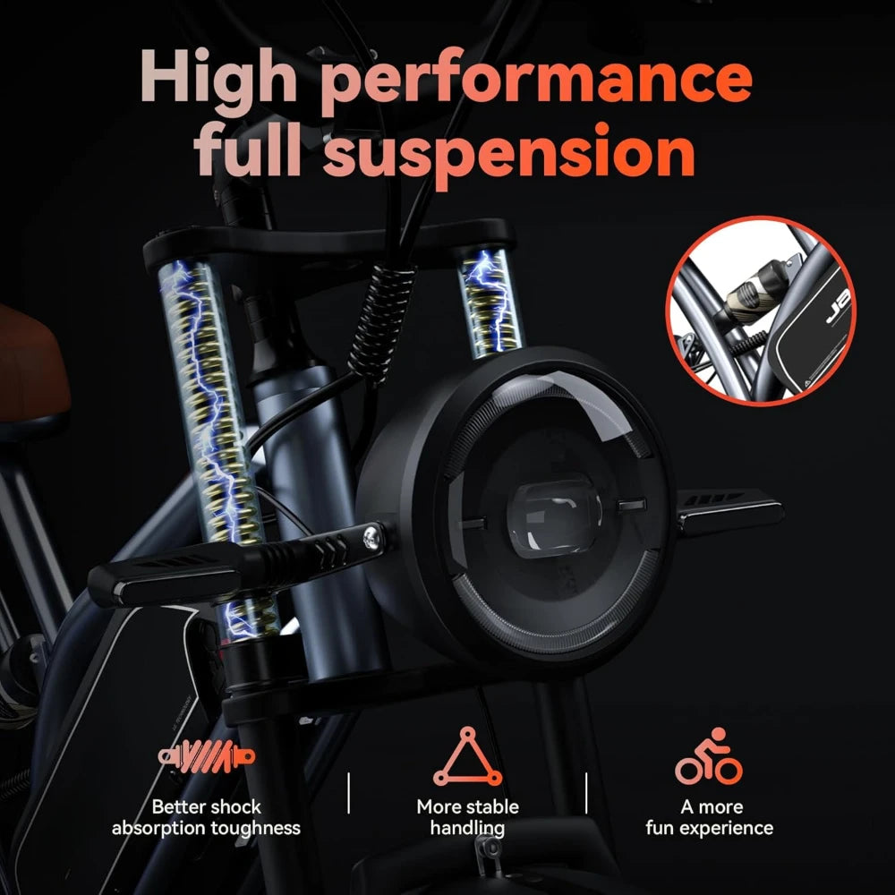 Electric Bike for Adults X50, 1200W Brushless Dual Motor, Max 50-150 Miles,48V 31Ah, 20'' Fat Tire Electric Motorcycle