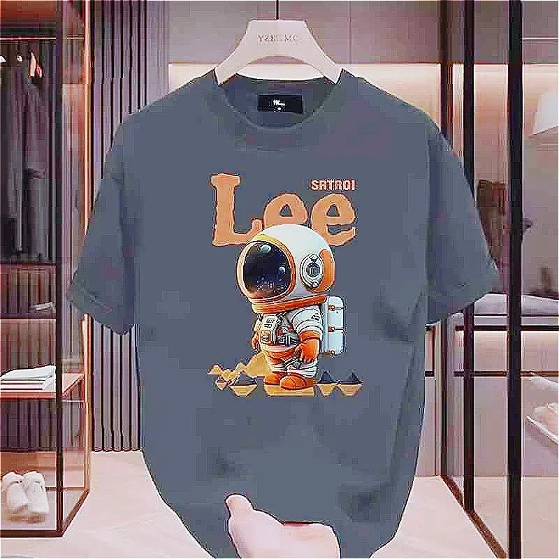 Cotton short-sleeved T-shirt men and women 2025 new summer design sense niche fashion brand