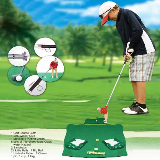 Plastic Mini Golf Club Games Set Children Indoor Parent-child Educational Golf Training Aids Golf Club Mini Indoor Table Game