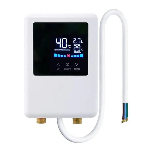 Electric Tankless Water Heater 5000W 110V 120V Remote Control Instant Thermostatic Hot Water Heater Kitchen RVs Compact Spaces