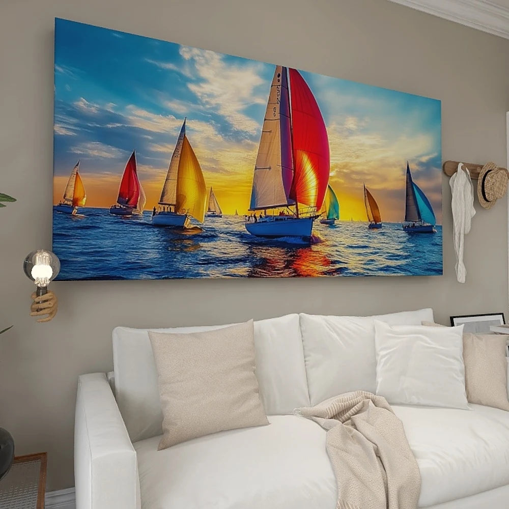 1.5-Inch Thick Pine Solid Wood Frame, Canvas Wall Art, Birthday Gift Art Wall Painting, Bedroom, Office, Living Room