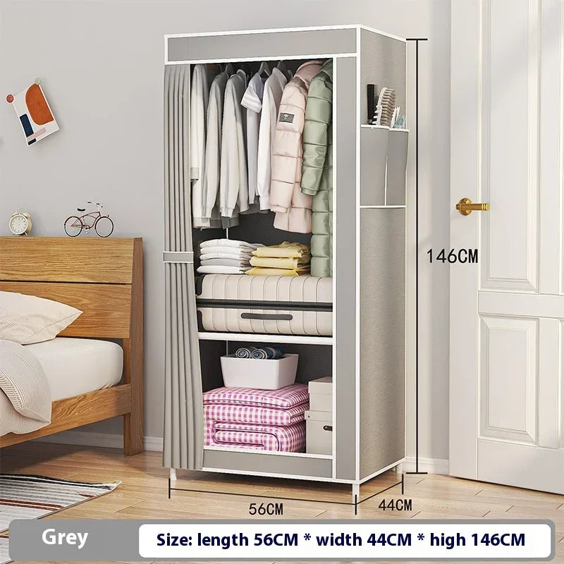 Cloth Wardrobe Enlarged Open Closets Simple Dustproof  Large Capacity Portable Folding Cupboard Organizer Clothing Storage Rack