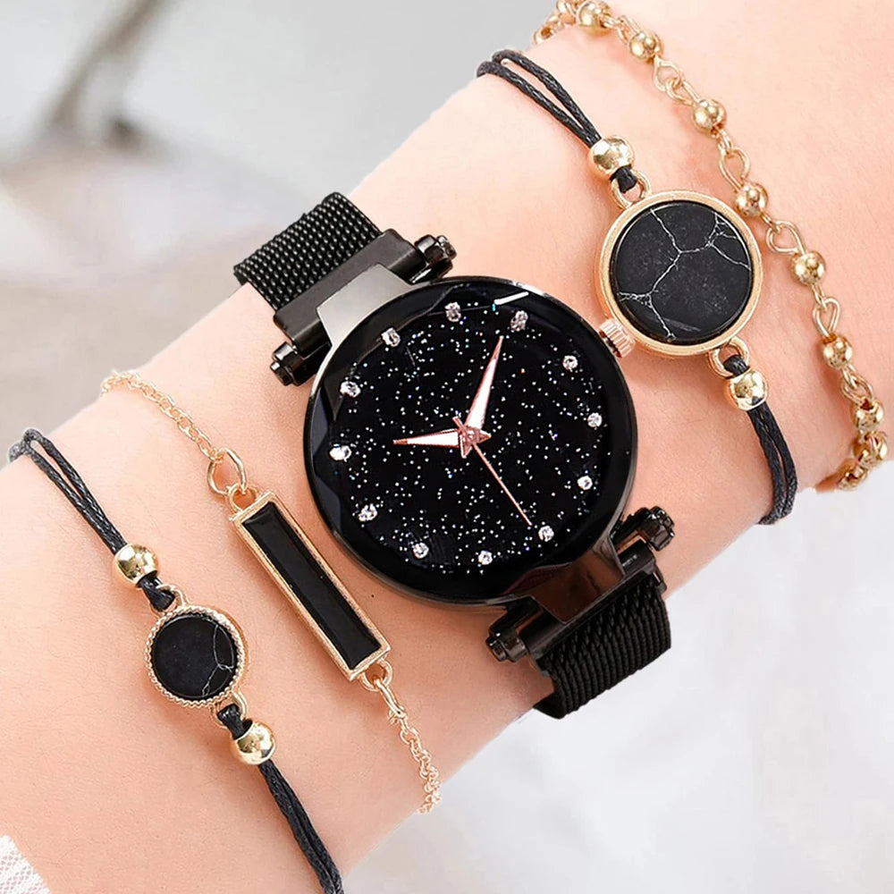 Luxury Women Watches Magnetic Starry Sky Female Clock Quartz Wristwatch Fashion Ladies Wrist Watch Reloj Mujer Relogio Feminino