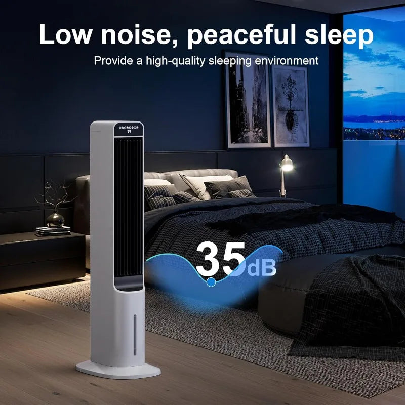 MEPTY 41" Swamp Cooler, 3 in 1 Evaporative Air Cooler with Remote, Portable Cooling Fans that Blow Cold Air with 3 Speeds