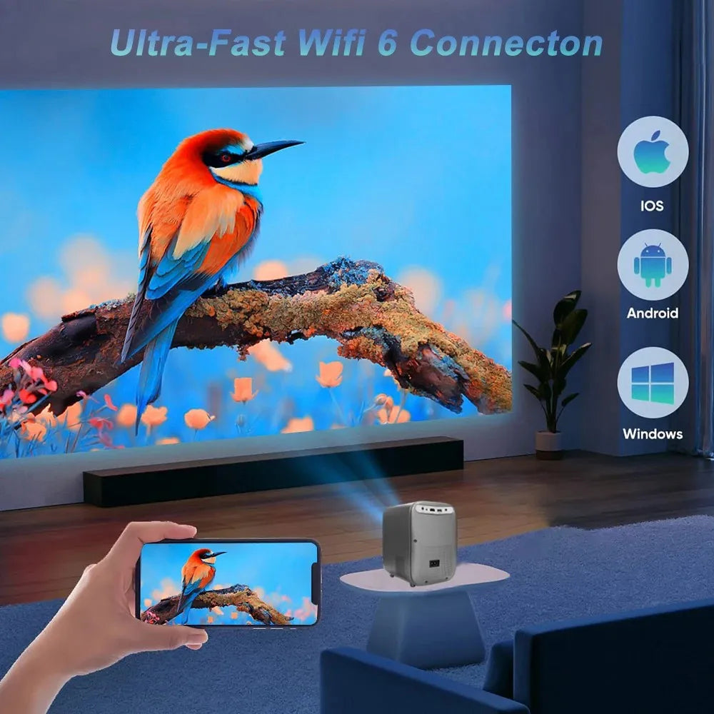 Everycom Touyinger NFX-007 1080P Full HD Projector 8000 Lumens Wifi Smart Home Cinema Beam Linux Support Electronic Focus HDR10