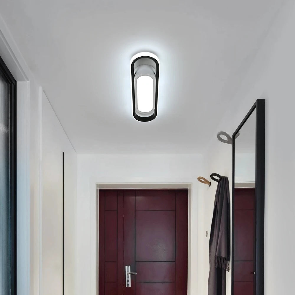LED Ceiling Light Rectangular 24W,6500K Cool White Light, Acrylic Ceiling Light for Bedroom, Kitchen, L40 x W12cm