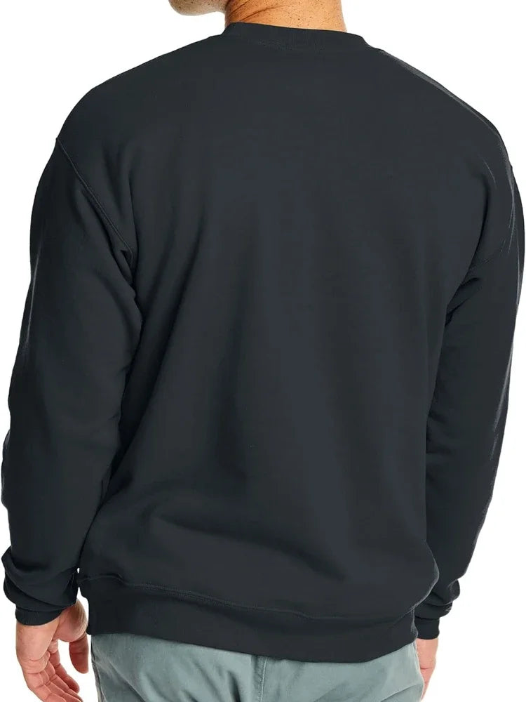 Fleece, Cotton-Blend Pullover, Crewneck Sweatshirt for Men (1 Or 2 Pack)