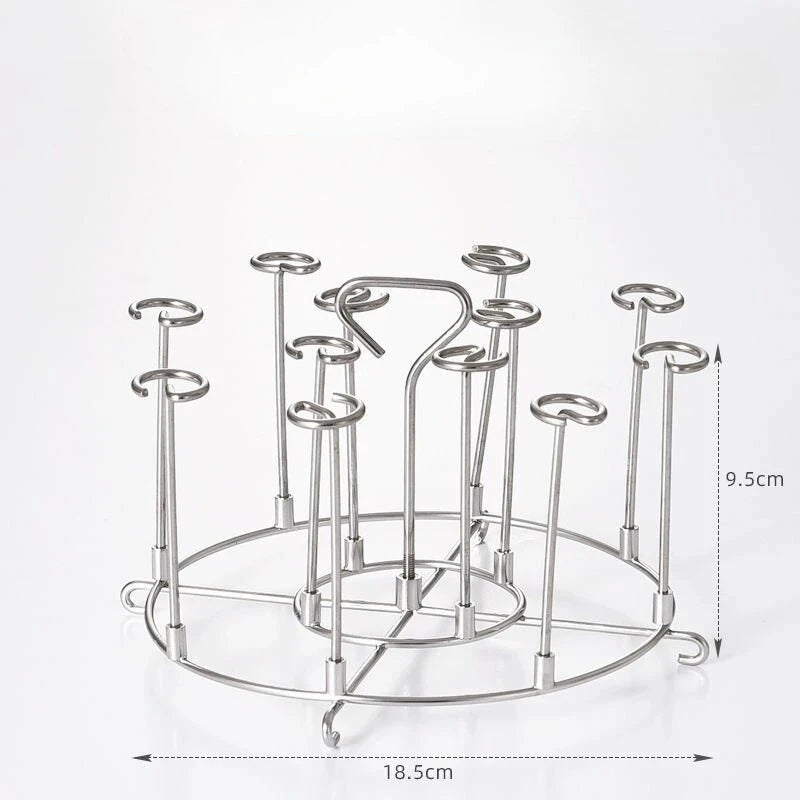 Food Grade 304 Stainless Steel Air Fryer Oven BBQ Skewer Rack Multi Functional Grill Stand For Kitchen And Outdoor Cooking Use