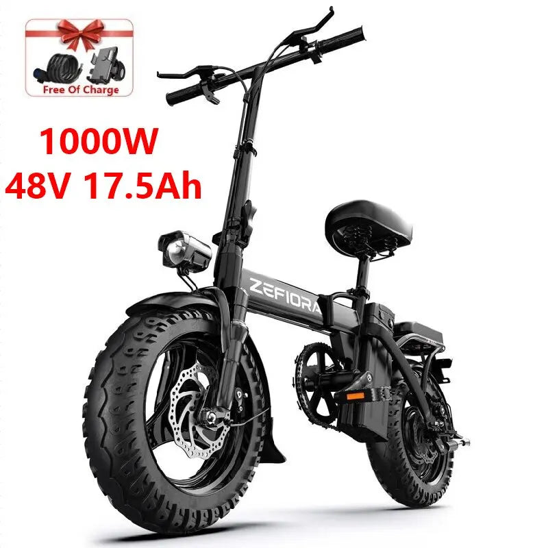 New Arrival Cheap Electric Bike,48v Aluminum Alloy 1000w Peak Motor Ebike,adjustable Front Brake Seat,folding Electric Bicycle