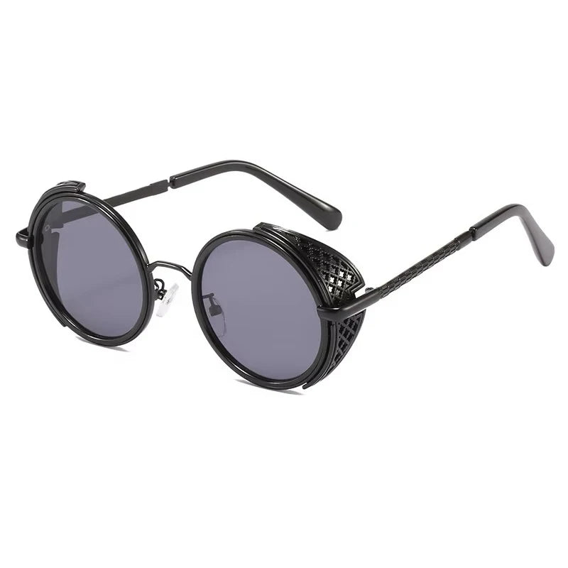 Round Frame Steampunk Sunglasses for Men Women Classic Vintage Trend Design Driving Travel Goths Punk Sun Glasses Eyewear 2025