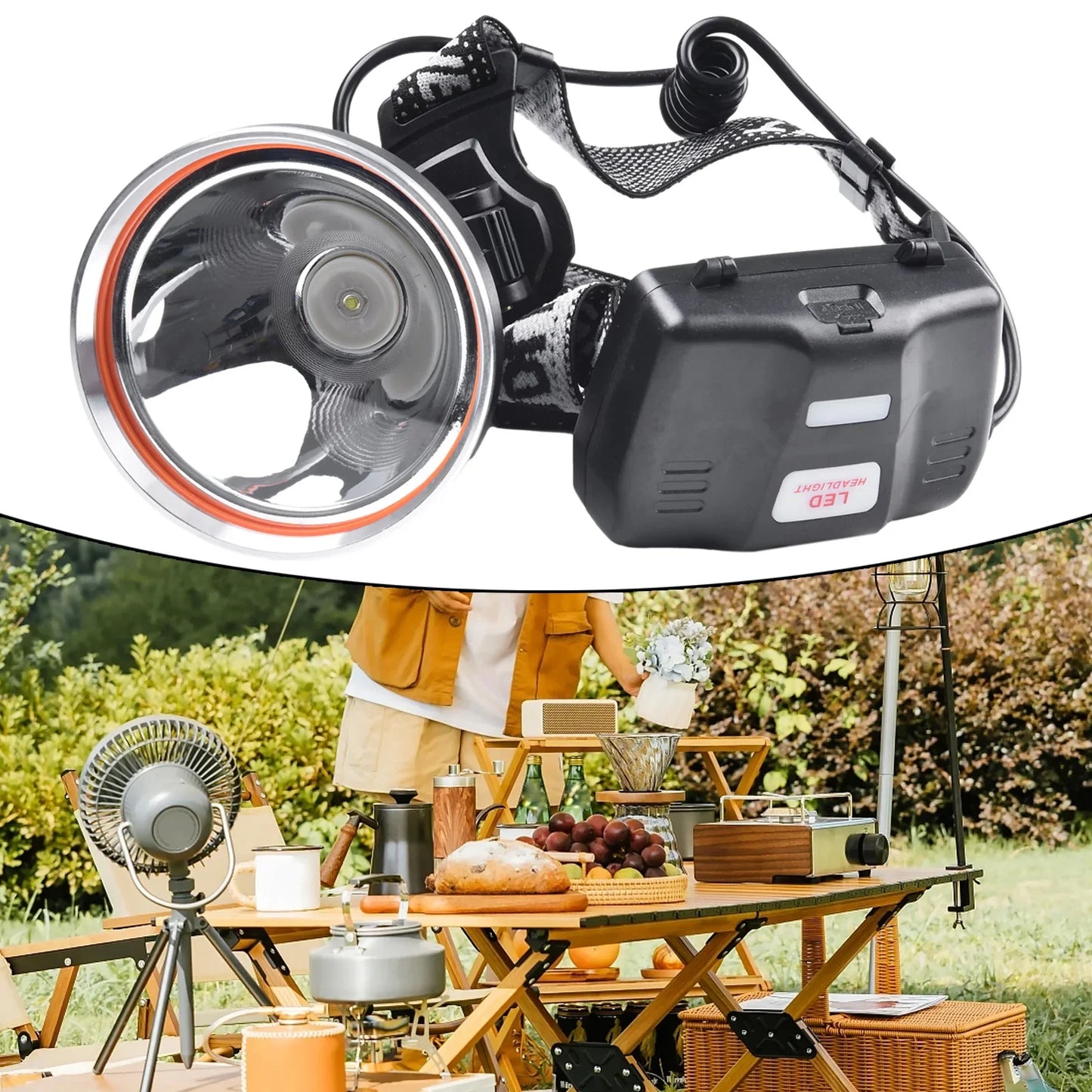 Cycling Hunting Head Torch Flashlight LED Lamp Light Night Fishing Outdoor Life Rechargeable Strong Light Useful