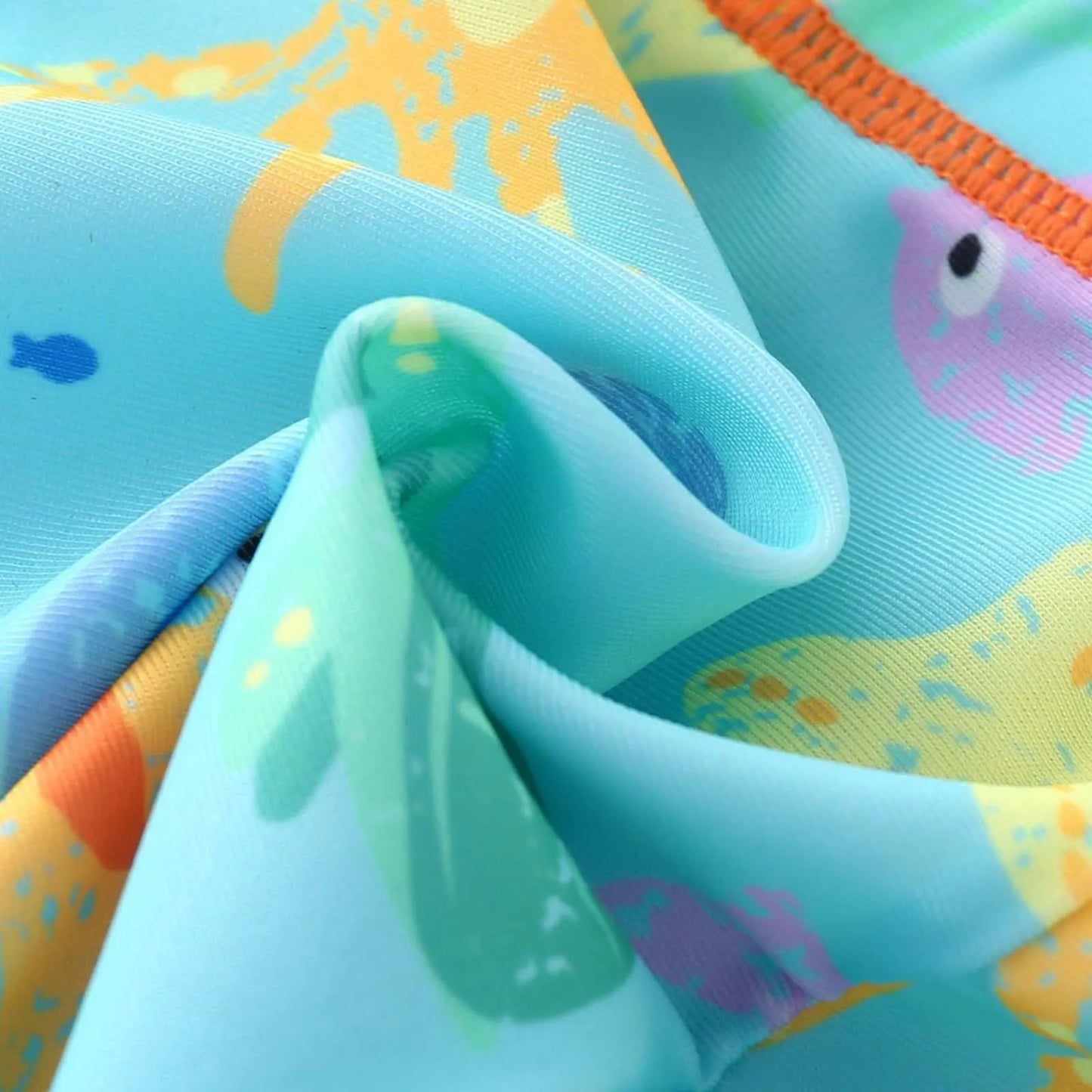 Little Boy Swimming Costume One-Piece Small Octopus Cartoon Cute Pattern Spa Swimming Costume Short-Sleeve Swimsuit For Boys