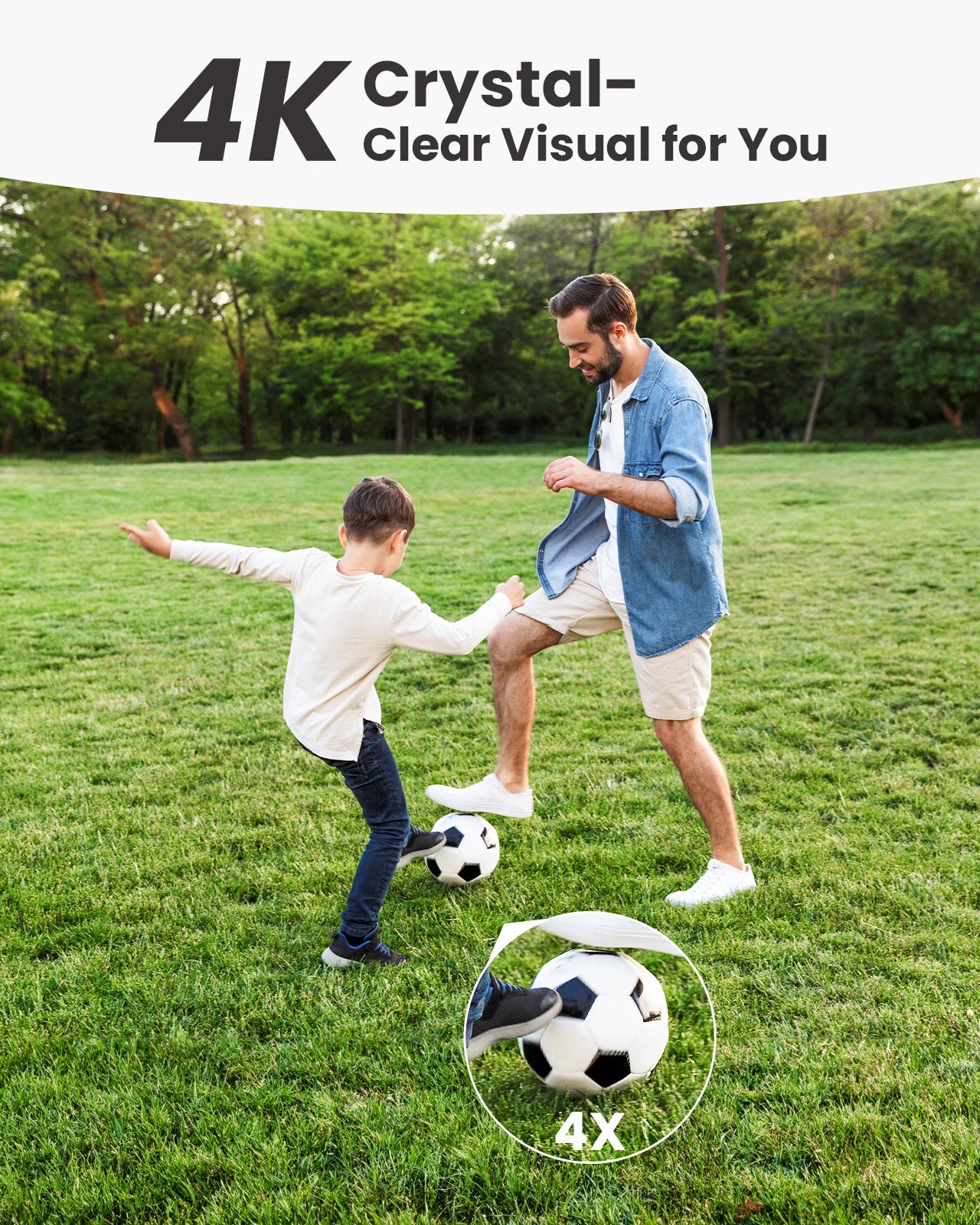 CAMSTRO 4K 8MP Ultra HD Full-Color Network Surveillance Kit 360° Camera 5G/2.4GHz Dual Wi-Fi AI Motion Tracking Two-Way Voice