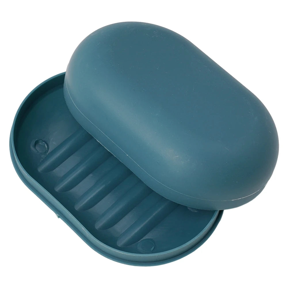 Bathroom Soap Dish Box Drain Box Fashion 11.2*7.5*3.8 Case Holder Container PP Material Portable Sealed Shower