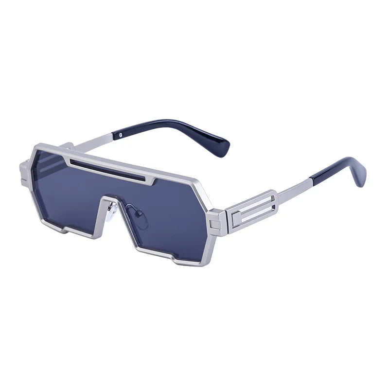 Irregular Square Steampunk Sunglasses For Men Women Brand Design Luxury Outdoor Sports Driving Sunscreen Metal Sun Glasses 2025