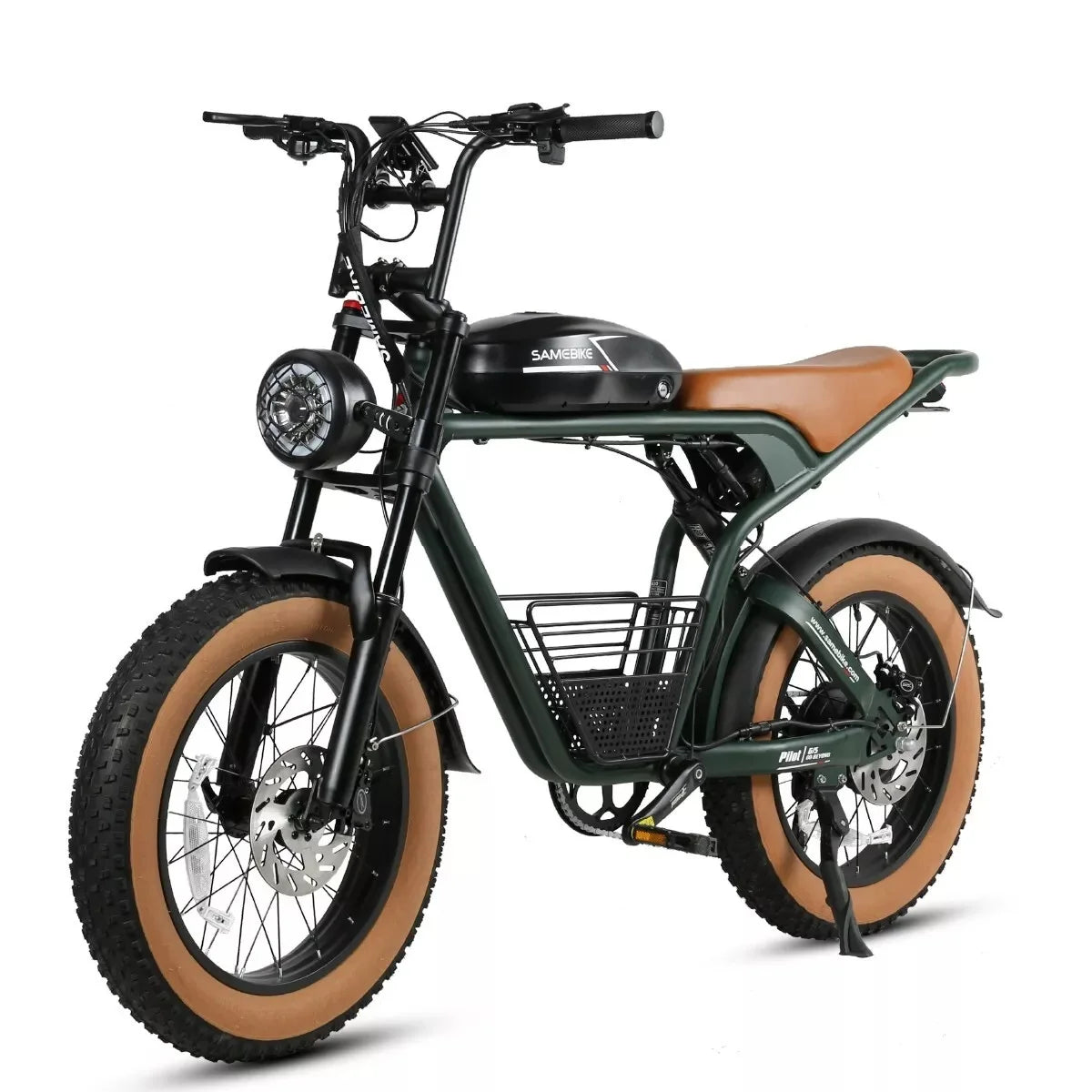 SAMEBIKE M20 Electric Mountain Bike 20" 48V16AH Battery 1200W Motor 45km/h Motorcycle Style 4.0 Fat tyre E-bike Moped