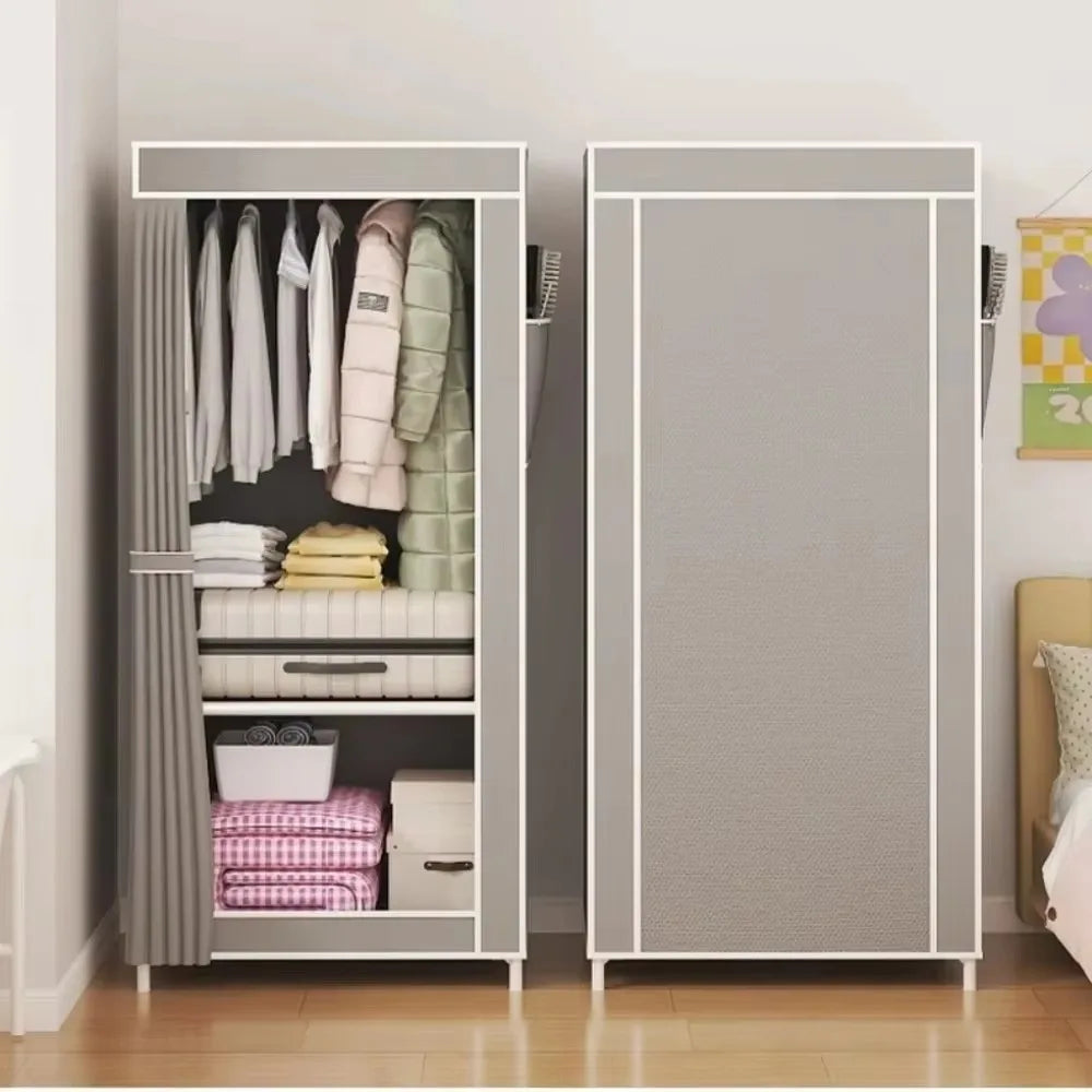 Simple Wardrobe Foldable Dustproof Storage Cabinet Household StudentS Bedroom Minimalist Wardrobes Non Woven Closet Organizer