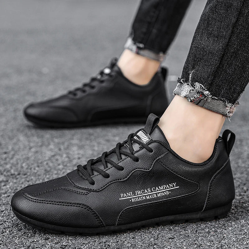 2025 New High Quality Round Foot Flatform Mens Runners Man Black Sneakers Running Shoes Sports Soft Sole Wear-resistant Sneakers