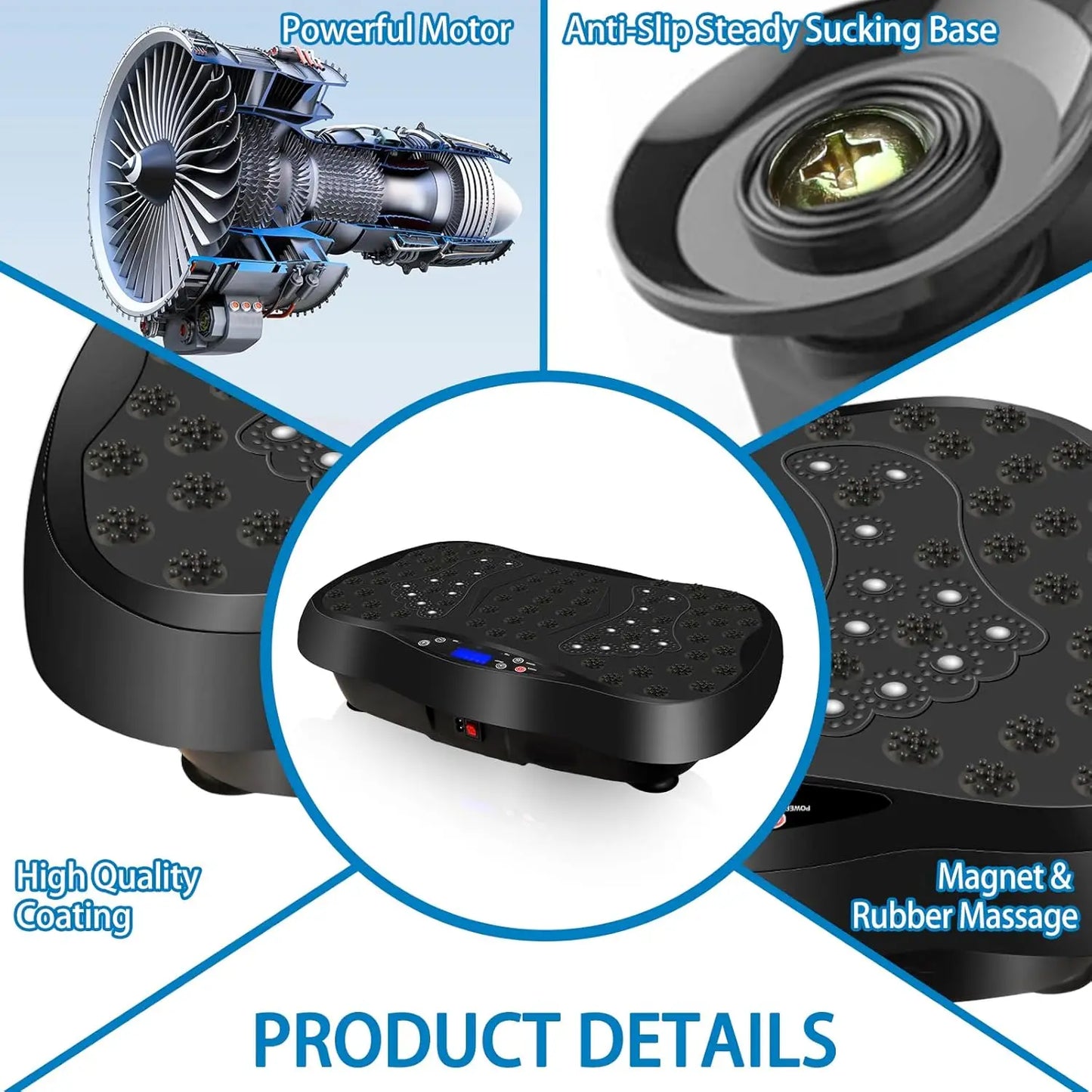 Vibration Plate Exercise Machine with Remote Control, Vibration Platform, Whole Body Workout Machine, Fitness Machine, Foots Mas