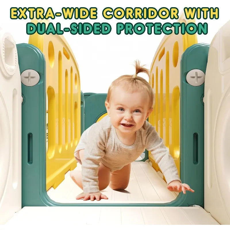 8 in 1 Toddler Slide Set, Kids Slide for Toddlers, Toddler Climber Slide PlaySet with Basketball Hoop,Outdoor Indoor Playground
