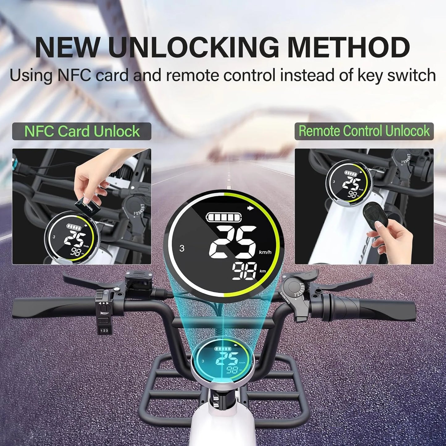 Coswheel Electric Bike T16 Adult 1000W 48V 20AH Removable battery Mountain Ebikes Fat Tire City Commuting Used ebike