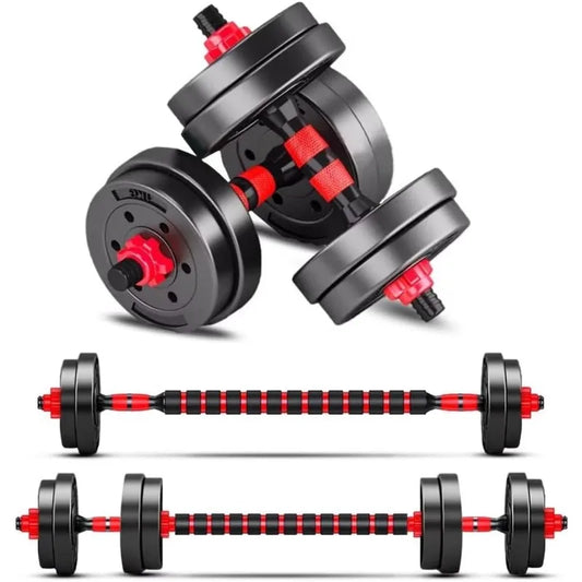 Adjustable-Dumbbells-Sets,Free Weights-Dumbbells Set of 2 Convertible To Barbell A Pair of Lightweight for Home Gym