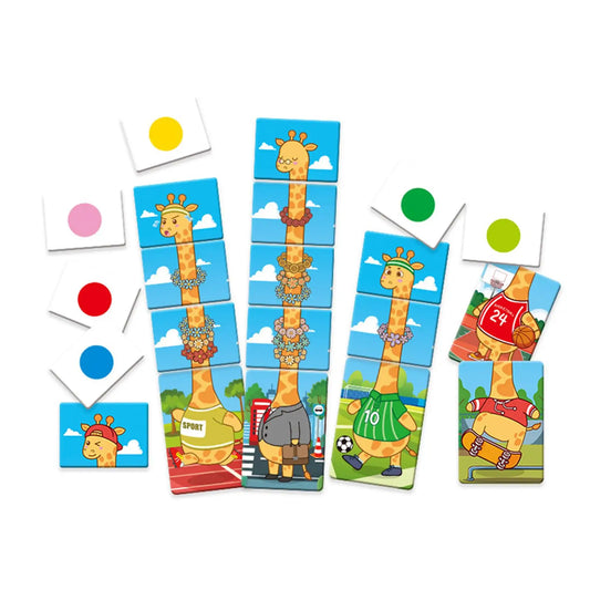 Educational Indoor Games Giraffe Wearing Wreath Developmental Toys