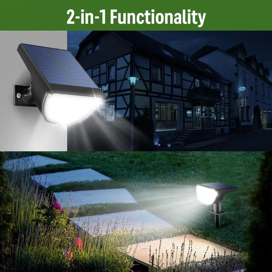 Lights Outdoor Waterproof IP65, 76 LED 3 Lighting Modes Solar Spot Lights Outdoor Yard Garden Landscape Pathway Cool White, 4 Pa