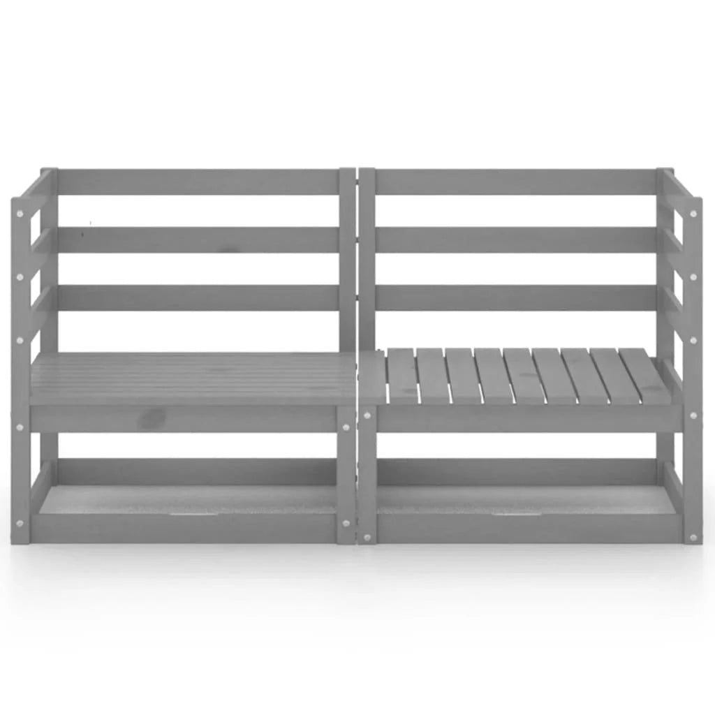 Solid Pine Wood Grey Garden Sofa, Good Quality Outdoor Products for patio, Pool, Terrace, Garden, Modern Sofa