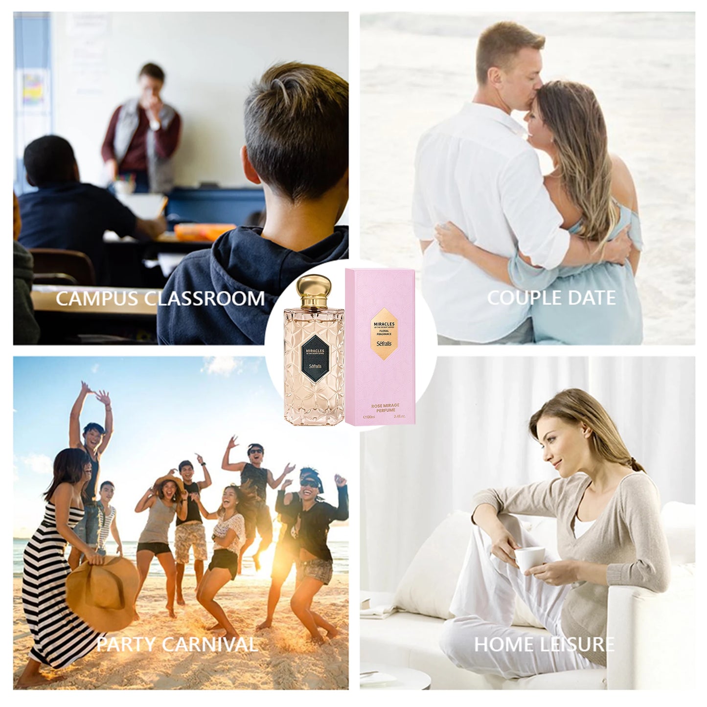 Séfralls Women Perfume Spray 100ML original perfumes Lemon RoseFloral Sandalwood Strong Pheromone Flirting Romance Irresistible