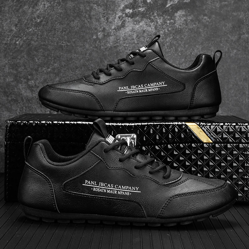 2025 New High Quality Round Foot Flatform Mens Runners Man Black Sneakers Running Shoes Sports Soft Sole Wear-resistant Sneakers