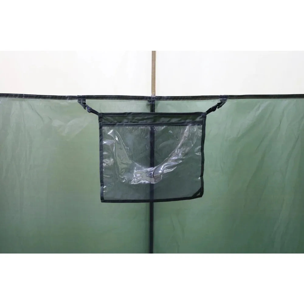 Hazel Creek 12 Person 3-Room Cabin Tent, 20' x 9' x 84", Green