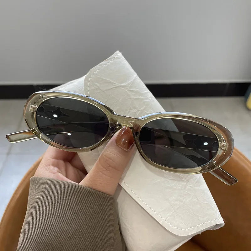Sun Glasses Women Oval Sunglasses Retro Style Glasses Outdoor Leisure Decorative Glasses