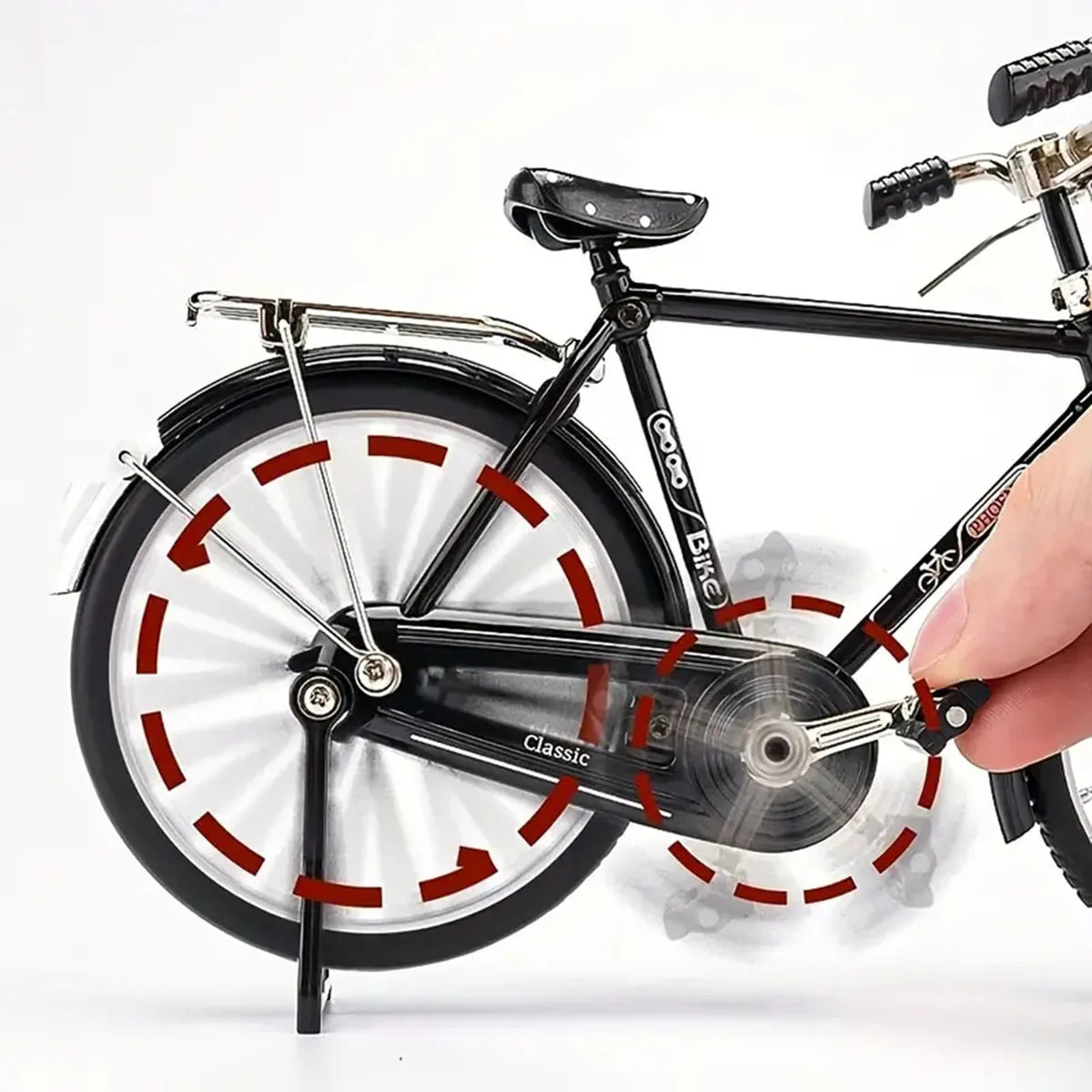 Alloy Bicycle Model Ornament, 1:10 Simulation Mini Bicycle Model Scale Kit With Inflator Model, Finger Bike Models